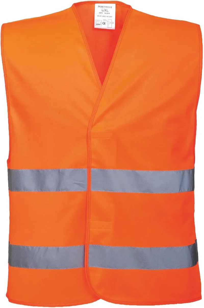 Portwest ▫️ Hi-vis Two Band Colete de Alta Visibilidade Unissexo para adultos