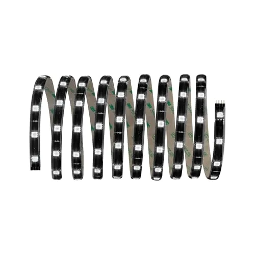Paulmann ▫️ 70594 Strip YourLED 3 m, fita LED RGB preta, transparente, fita de luz com revestimento, multicolorida, 17,8 W, fita de luz de 550 lúmenes, fita de luz com 120 LEDs 4