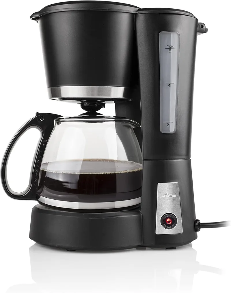 Tristar ▫️ CM-1233 – Máquina de café com capacidade para 6 chávenas, ideal para levar para acampar