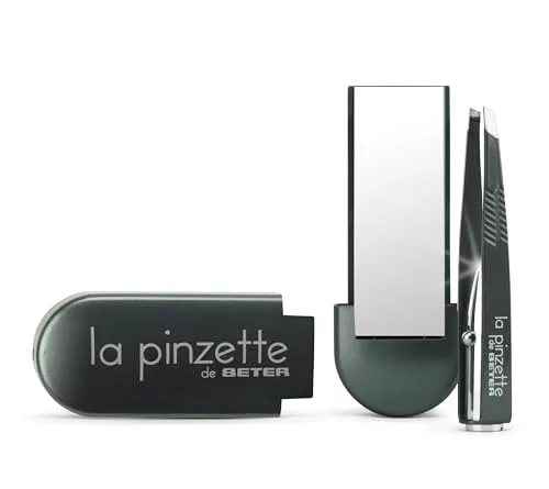 Beter ▫️ Pinças de depilação com luz LED e espelho «La Pinzette», kit para sobrancelhas perfeitas, estojo ideal para viagem, pinça para sobrancelhas, perfeita para a mala 2