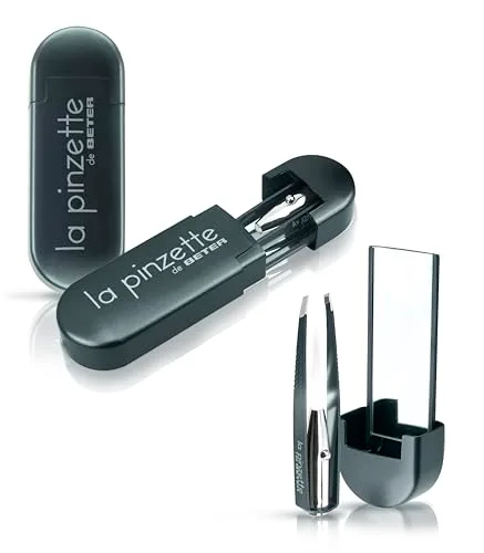Beter ▫️ Pinças de depilação com luz LED e espelho «La Pinzette», kit para sobrancelhas perfeitas, estojo ideal para viagem, pinça para sobrancelhas, perfeita para a mala 3