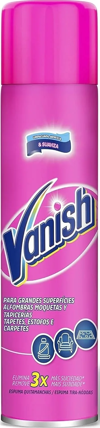 Vanish ▫️ Removedor de manchas para tapetes, alcatifas, estofos e grandes superfícies, em formato de espuma.