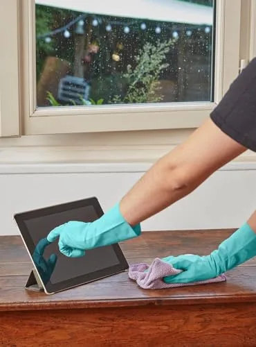 Spontex ▫️ Luvas de limpeza sem látex, «Segunda Pele», tamanho M, 2 unidades 4