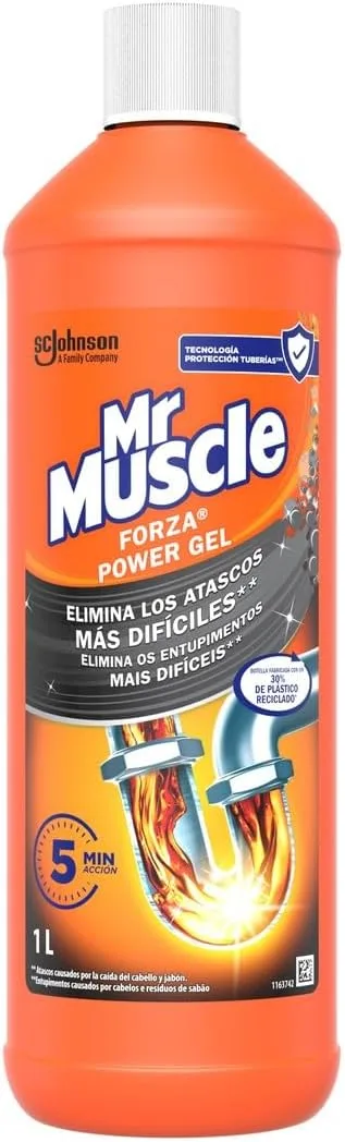 Mr Muscle ▫️ Gel de Limpeza de Canalizações, 1 L