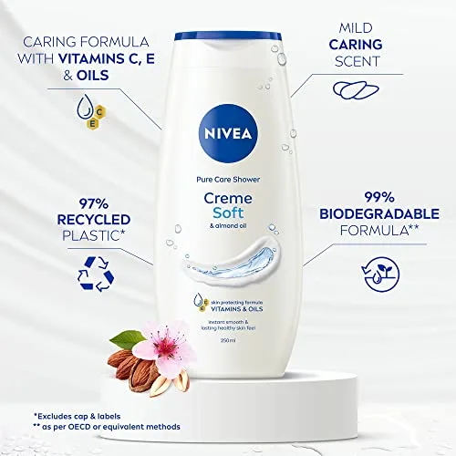 NIVEA ▫️ Crème soft, creme de banho, embalagem de 6 (6 x 250 ml) 2