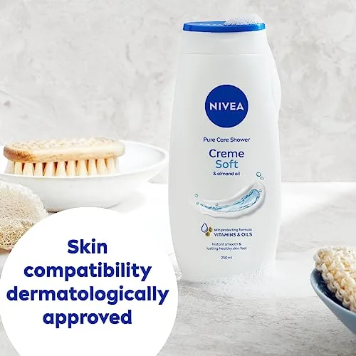 NIVEA ▫️ Crème soft, creme de banho, embalagem de 6 (6 x 250 ml) 6