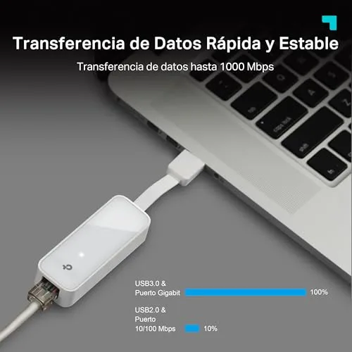 TP-Link ▫️ UE300 - Adaptador USB para Ethernet, 1000 Mbps, Gigabit, USB 3.0, Nano 6