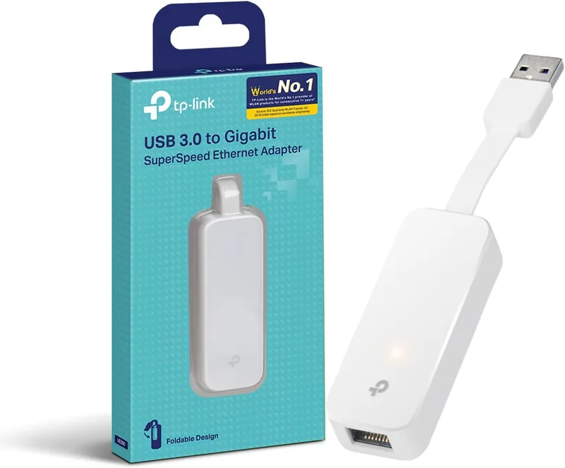 TP-Link ▫️ Adaptador UE300 - USB 3.0 para Gigabit Ethernet 10/100/1000, para computadores de secretária ou portáteis, Branco