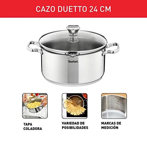 Tefal ▫️ Duetto - Panela de 24 cm, aço inoxidável 2