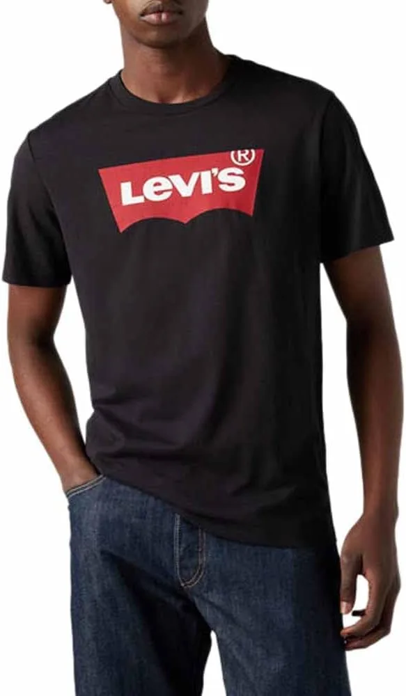 Levi's ▫️ Camisola de homem com gola encaixada e estampado, logótipo Batwing