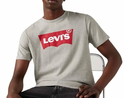 Levi's ▫️ Camisola de homem com gola encaixada e estampado, logótipo Batwing 4