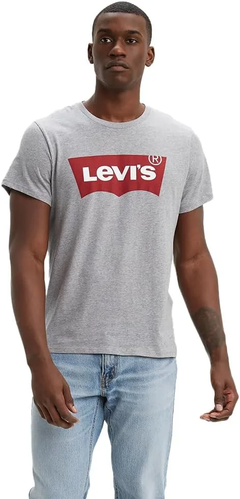 Levi's ▫️ Camisola de homem com gola encaixada e estampado, logótipo Batwing