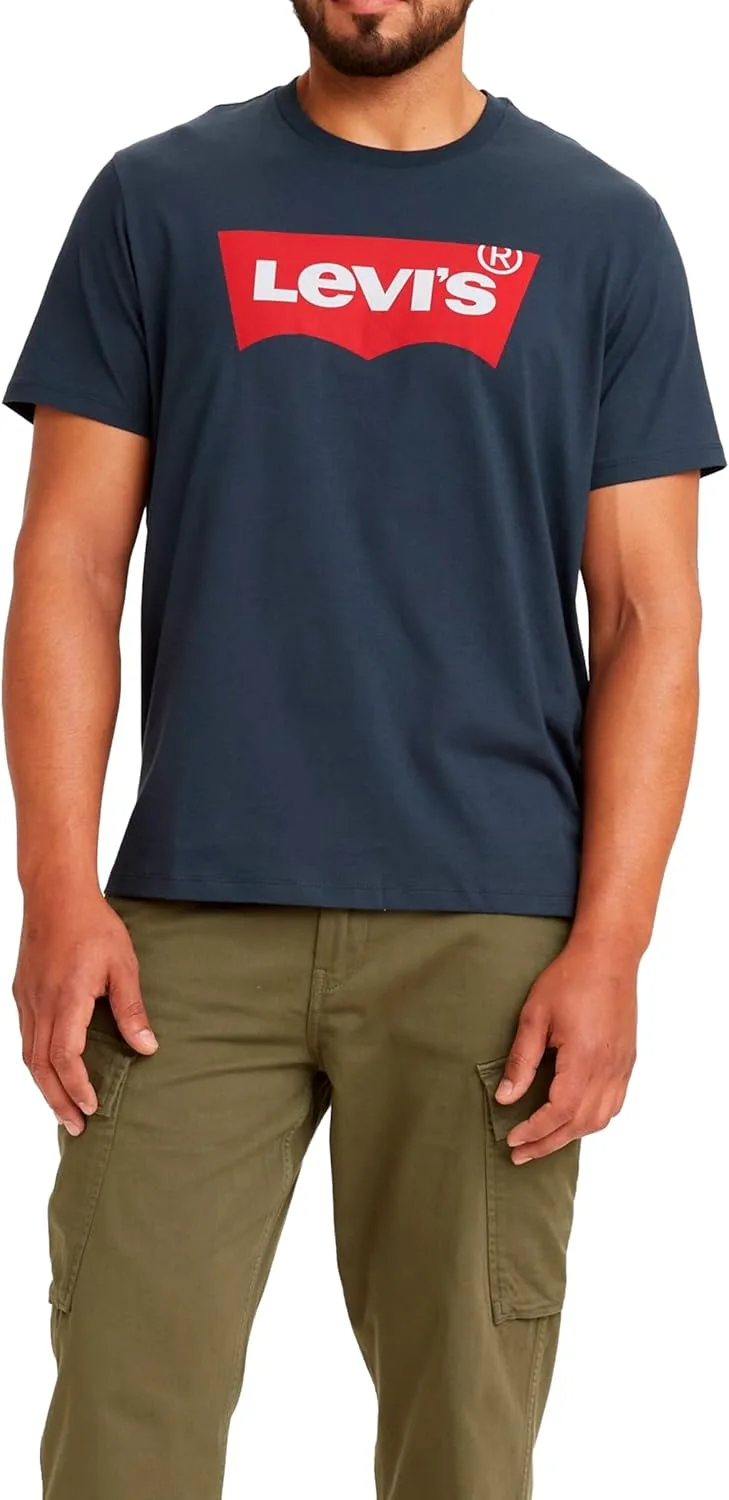 Levi's ▫️ T-shirt Graphic Crewneck Tee T-shirt para homem, logótipo de asa de morcego grande