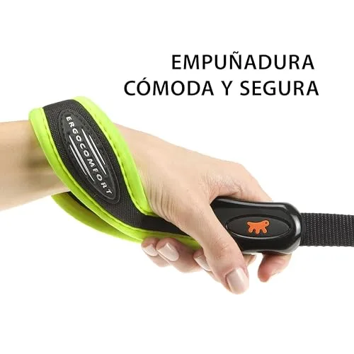 Ferplast ▫️ Trela Curta para Cães ERGOFLUO, para cães de grande porte, alça ergonómica almofadada, nylon, dimensões: 55 cm x 2,5 cm, rosa 5
