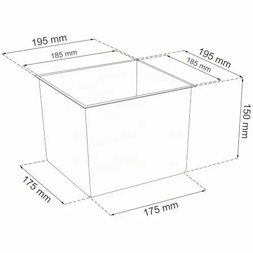 Prosperplast ▫️ Vaso «Rato» de 11,4 litros com inserção de 20 x 20 x 37,6 cm, na cor ocre escuro 4