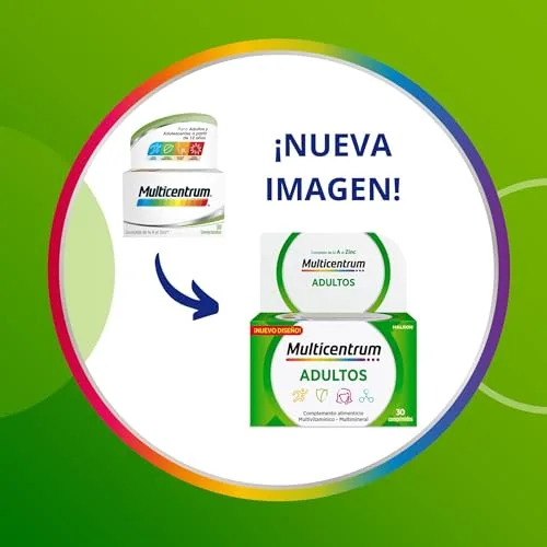 MULTICENTRUM ▫️ para Adultos e Adolescentes, Suplemento Multivitamínico, Sem Glúten, 90 Comprimidos 2