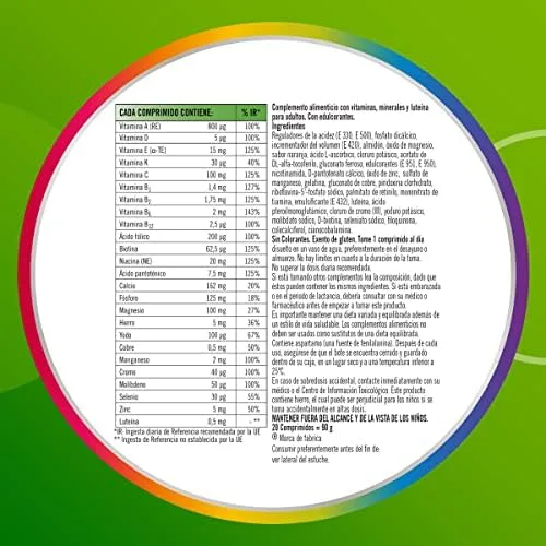 MULTICENTRUM ▫️ para Adultos e Adolescentes, Suplemento Multivitamínico, Sem Glúten, 90 Comprimidos 3