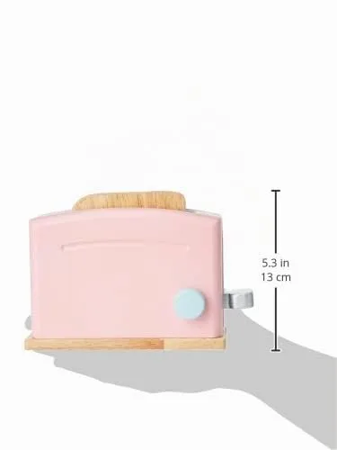 KidKraft ▫️ Conjunto de cozinha de brincar com torradeira de madeira em tons pastel, acessórios de cozinha de brincar, eletrodomésticos de cozinha para brincar, brinquedos para crianças a partir dos 3 anos (63374) 3