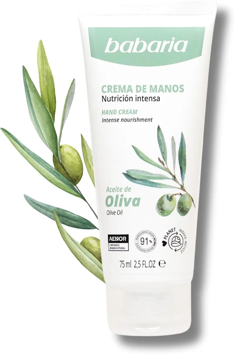 Babaria ▫️ Creme para Mãos Rachadas e Secas | Creme Reparador para Mãos com Azeite | Creme para Mãos Assadas | Creme para Mãos Trabalhadoras
