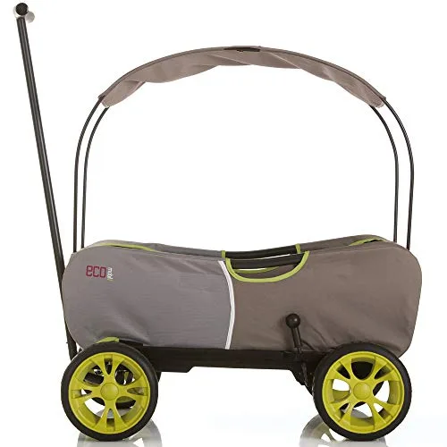 hauck ▫️ Carro de mão Eco Mobil, adequado para 2 crianças, carrinho de transporte dobrável, sistema anti-capotamento, capota, carrinho infantil, assento almofadado, travão, carrinho dobrável, carga máxima de 50 kg, Forrest Grayge 5