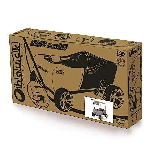 hauck ▫️ Carro de mão Eco Mobil, adequado para 2 crianças, carrinho de transporte dobrável, sistema anti-capotamento, capota, carrinho infantil, assento almofadado, travão, carrinho dobrável, carga máxima de 50 kg, Forrest Grayge 7