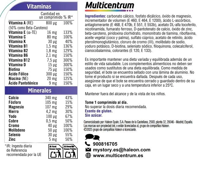 MULTICENTRUM ▫️ Mulher 50+, Multivitamínico e Multimineral, 90 comprimidos 3