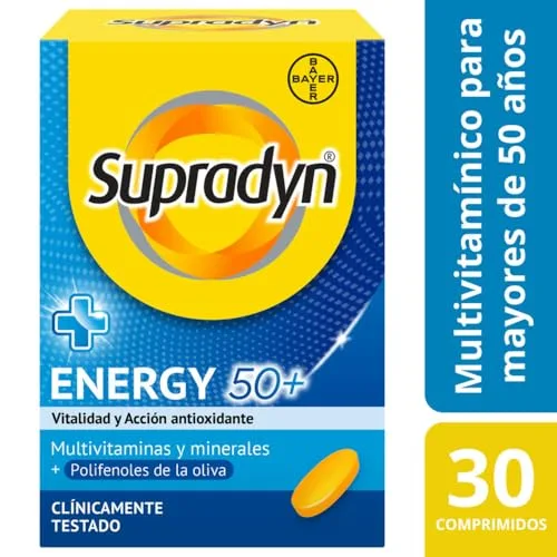 Supradyn ▫️ Energy 50+ 30 comprimidos, com antioxidantes para maiores de 50 anos 2