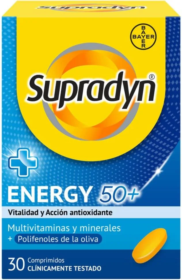 Supradyn ▫️ Energy 50+ 30 comprimidos, com antioxidantes para maiores de 50 anos