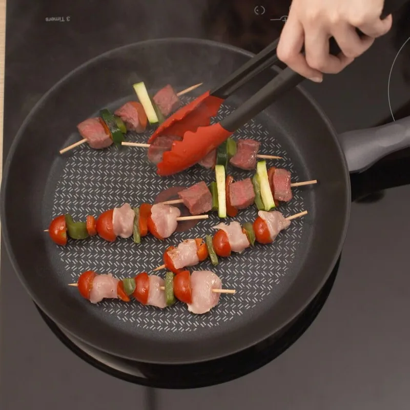Tefal ▫️ Ingenio - Pinças de cozinha, plástico resistente ao calor até 230 graus, ponta em silicone, resistentes a manchas, fáceis de lavar, pretas e vermelhas, K20607 3