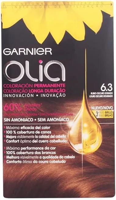 Garnier ▫️ Olia Coloração Permanente, Louro Escuro Dourado 6.3, 1 Unidade ()