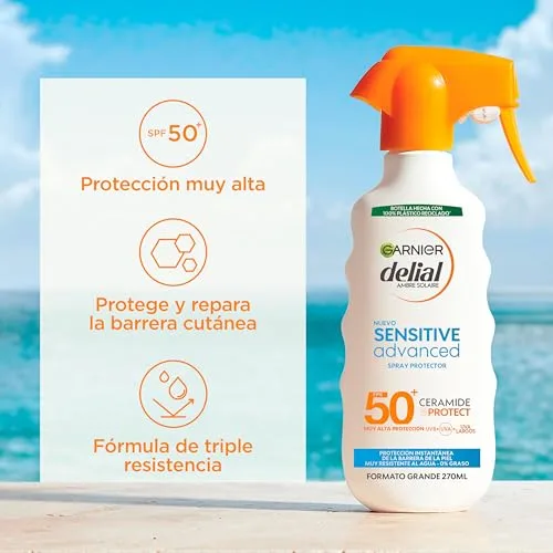 Garnier ▫️ Delial Sensitive Advanced Spray Protetor Corporal FPS 50, 270 ml 4