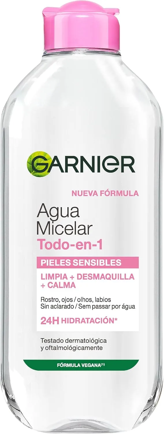 Garnier ▫️ Classic Micellar Água Micelar, Tudo-em-Um, Limpa e Desmaquilha, SkinActive, Todos os tipos de pele, 400ml