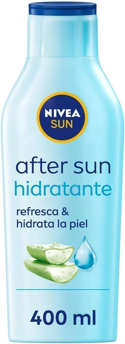 NIVEA SUN ▫️ After Sun Loção Hidratante (1 x 400 ml), loção calmante para o cuidado da pele após a exposição solar, cuidado solar com Aloé Vera