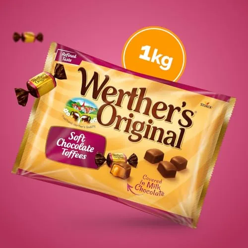 Werther's Original ▫️ Caramelos Macios com Chocolate - 1 kg - Nata - Vegetariano 3