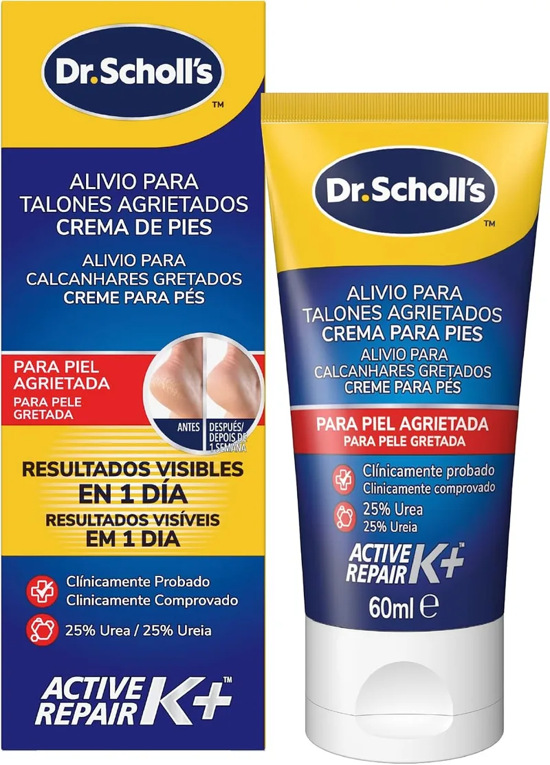 Dr. Scholl's ▫️ Scholl Creme para os Pés para Calcanhares Gretados, com Ureia e Queratina, Branco, 60 Mililitros, 6