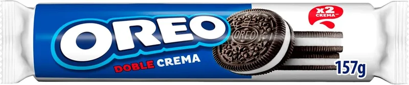 Oreo ▫️ Double Cream, biscoitos de chocolate com recheio de creme duplo com sabor a baunilha, os biscoitos clássicos mas com recheio duplo, Embalagem de 157 g