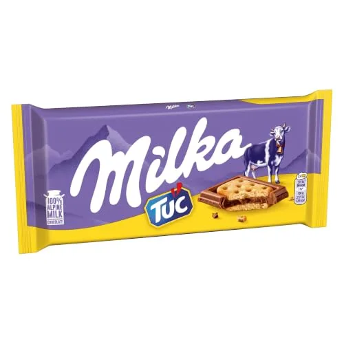 Milka ▫️ TUC, Tableta de Chocolate de Leite Coberta com Bolachas TUC, 87 g 3
