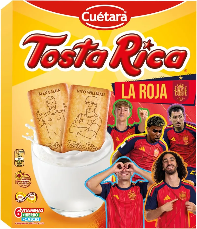 Cuétara ▫️ Bolachas Tosta Rica, 1 caixa de 570 g (3 x 190 g).