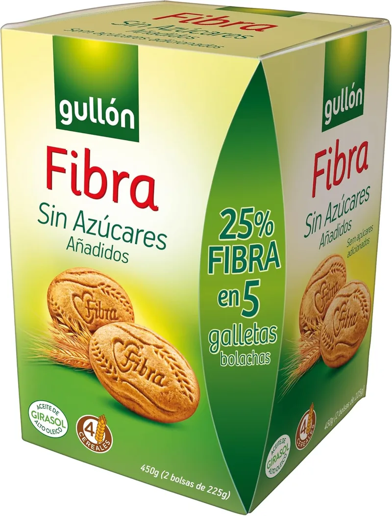 Gullón ▫️ Biscoito de fibra sem açúcar 450g