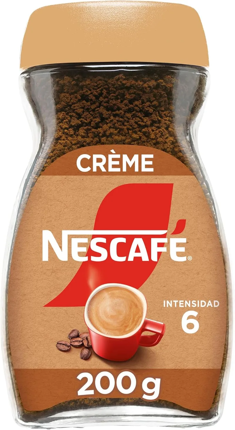 Nescafe ▫️ NESCAFÉ CRÈME aroma e sabor, café solúvel com natas, frasco de vidro, 200 g