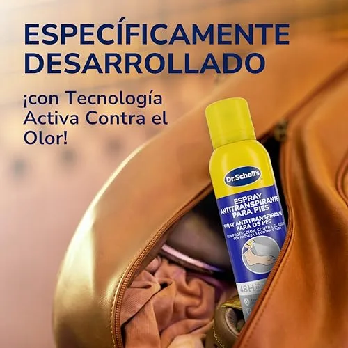 Dr. Scholl's ▫️ Fresh Step, Desodorizante para os pés com fórmula antitranspirante, neutraliza o odor durante 24 horas e absorve a humidade e o suor, 1x150 ml 5