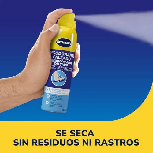Dr. Scholl's ▫️ Desodorizante para Calçado 150 ml - Desodorizante para calçado em spray com neutralizador de odores 48h, elimina o odor do calçado, frescura duradoura, adequado para todos os tipos de calçado 6