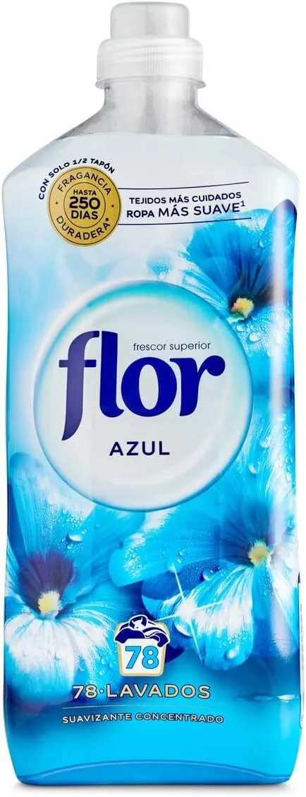 Flor ▫️ Blue Flower - Amaciador de Roupa Concentrado (78 lavagens) - 1404ml
