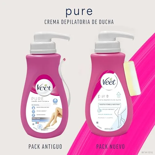 Veet ▫️ Creme Depilatório Corporal para Utilizar no Duche para Mulher, com Dosador, Pele Sensível - 400 ml 5