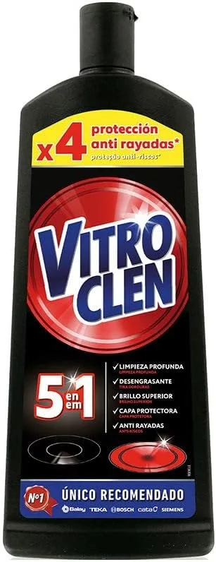 Vitroclen ▫️ Produto de limpeza em creme para placas vitrocerâmicas, com ação protetora e desengordurante, 450 ml