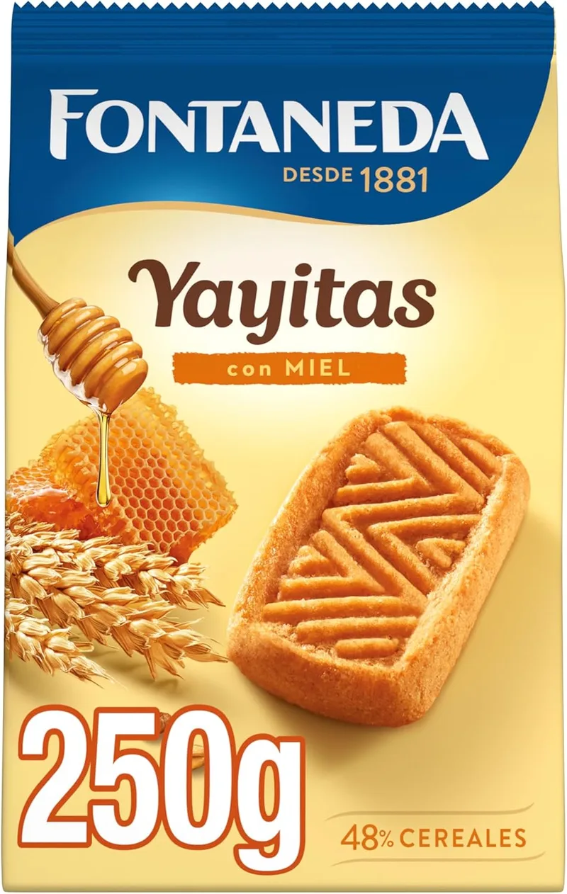 Fontaneda ▫️ Yayitas – Bolachas com Mel, Deliciosas e Crocantes, ideais para o pequeno-almoço, 250 g
