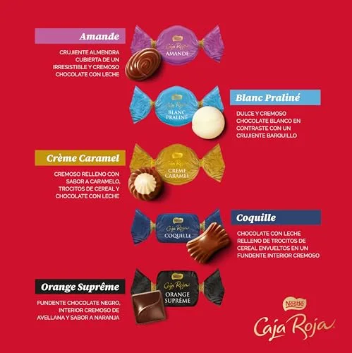 NESTLÉ CAJA ROJA ▫️ NESTLÉ caixa vermelha de bombons em lata de 250 gr 4
