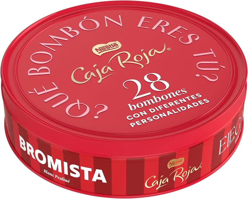 NESTLÉ CAJA ROJA ▫️ NESTLÉ caixa vermelha de bombons em lata de 250 gr