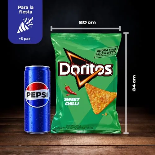 Doritos ▫️ Chilli, Nachos com sabor picante a chilli, Produto de aperitivo, embalagem individual, 140 g 4