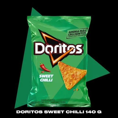Doritos ▫️ Chilli, Nachos com sabor picante a chilli, Produto de aperitivo, embalagem individual, 140 g 5